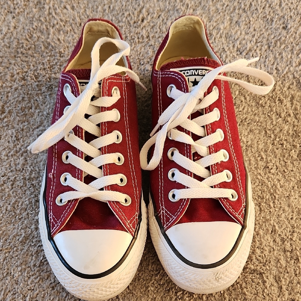 Converse Burgundy Low-Top Sneakers